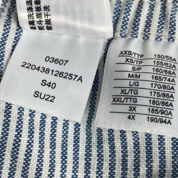 ROOTS WOMENS Coronet Blue Striped Pemberton Linen Blend Drawstring Shorts US XL - Picture 8 of 13